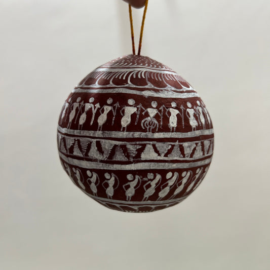 Odisha Patachitra design tribal design handicraft Painting on Cocunut Shell from raghurajpur