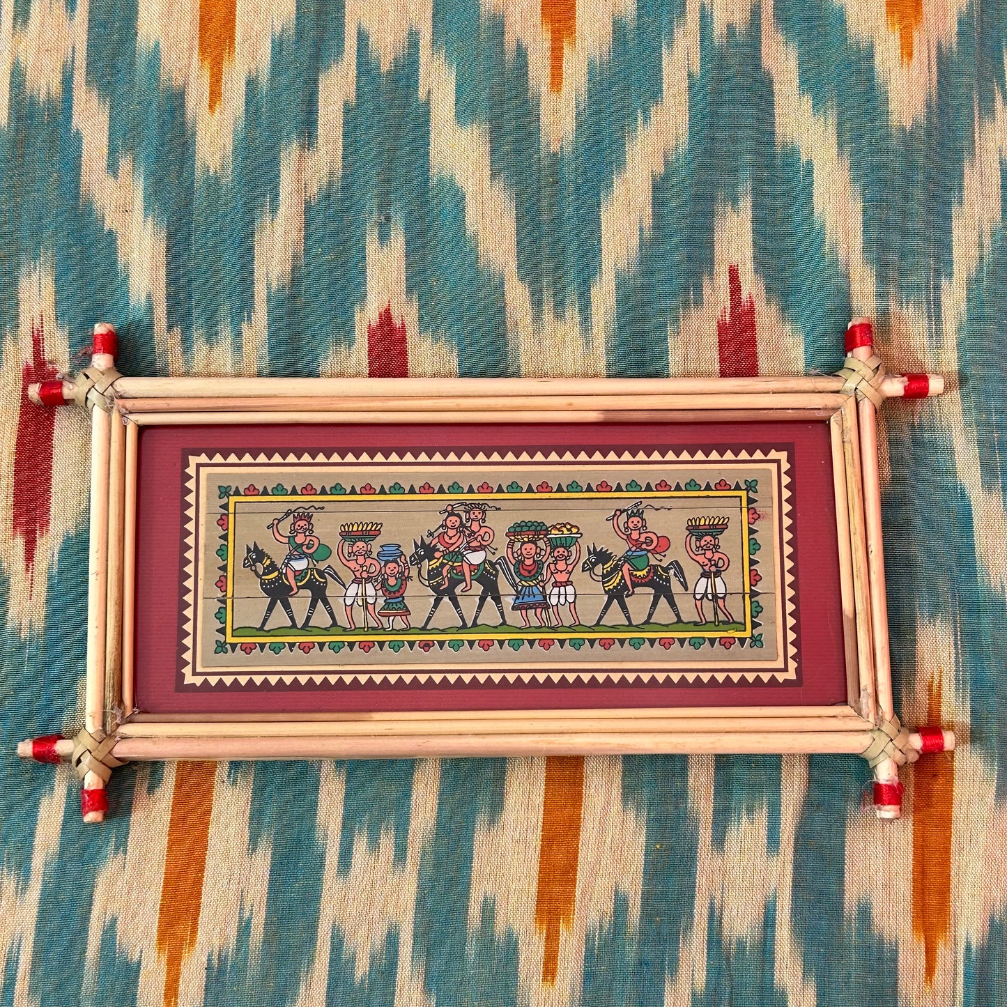 Odisha Handicraft Patachitra design framed artwork for wall hanging