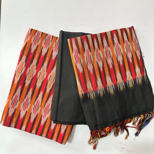 Buy Ikat ladies unstitched dress set from Pochampally handloom Telengana