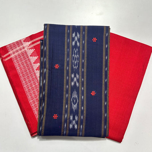Odisha Maniabandha handloom cotton buti work new design unstitched dress set for college