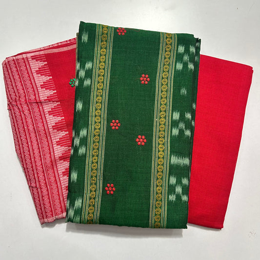 Odisha Handloom Maniabandha Latest cotton unstitched dress set