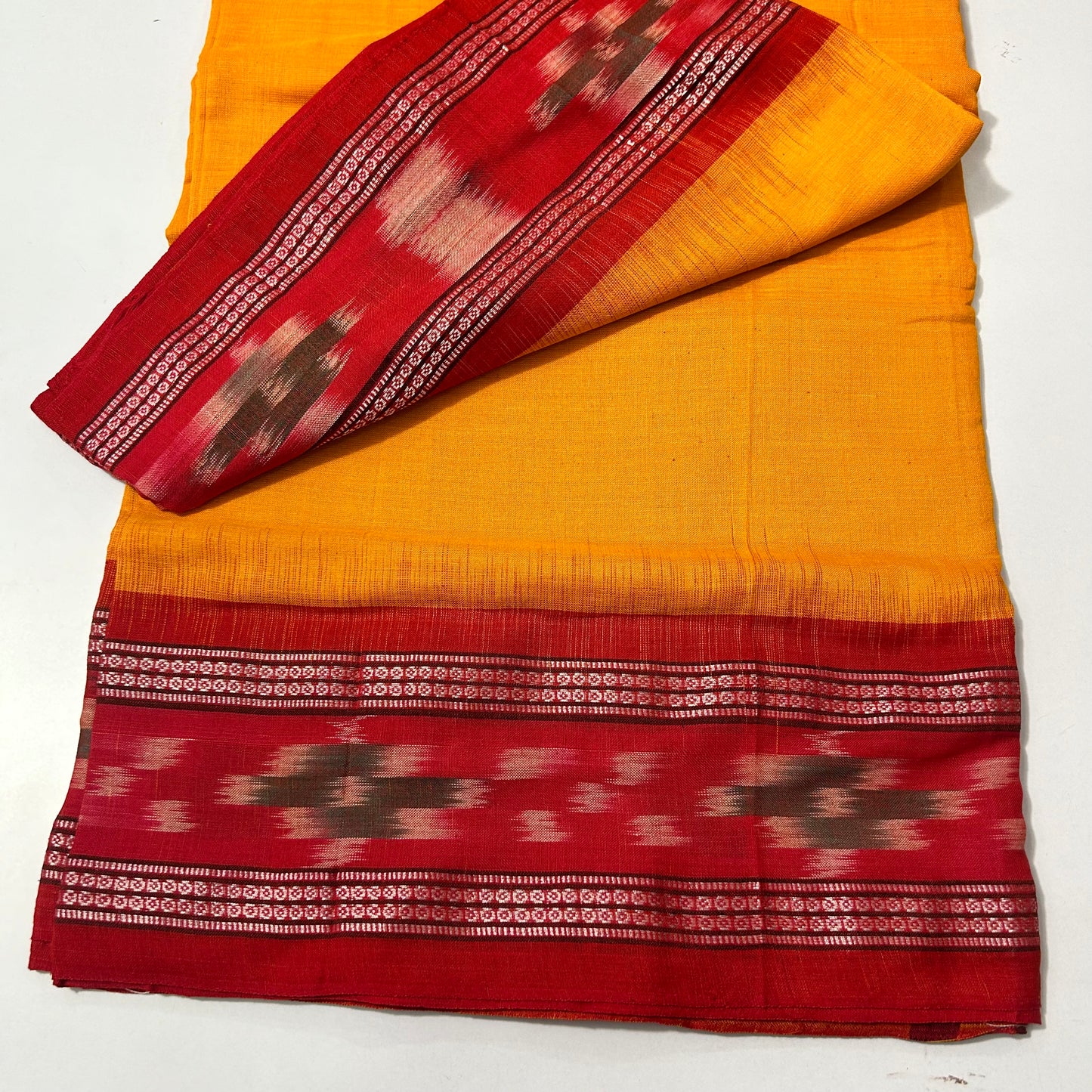 Odisha Handloom Cotton plain body Plain pasapalli border ikat saree from maniabandha