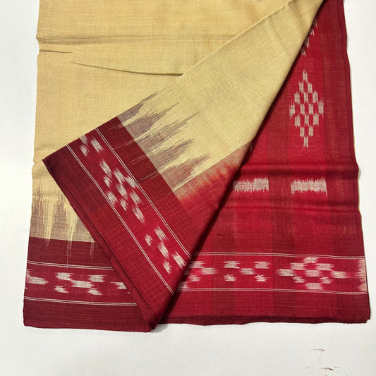 Odisha Handloom Sambalpuri bandha plain caslal abhimanpur cotton saree