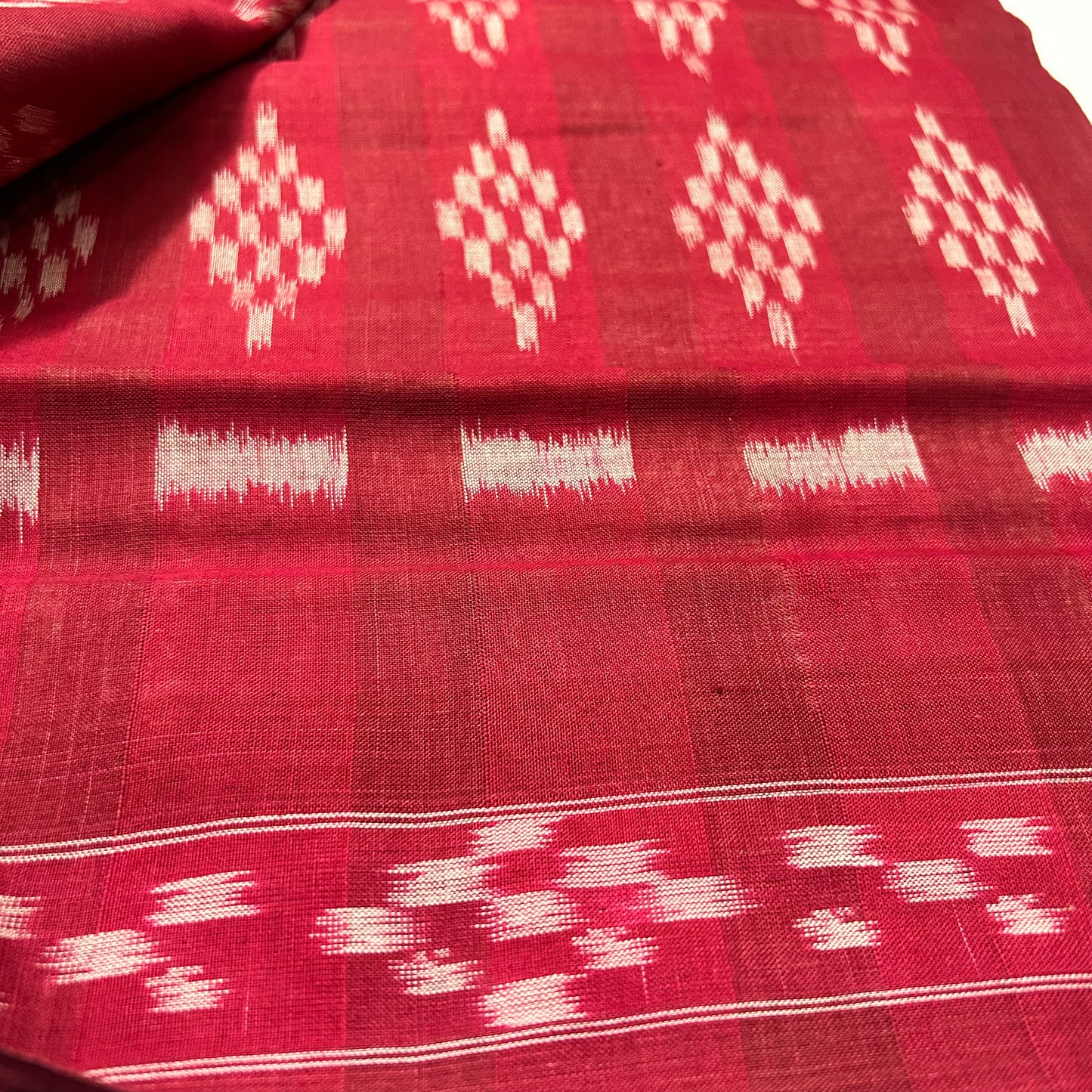 Odisha Handloom Sambalpuri bandha plain caslal abhimanpur cotton saree