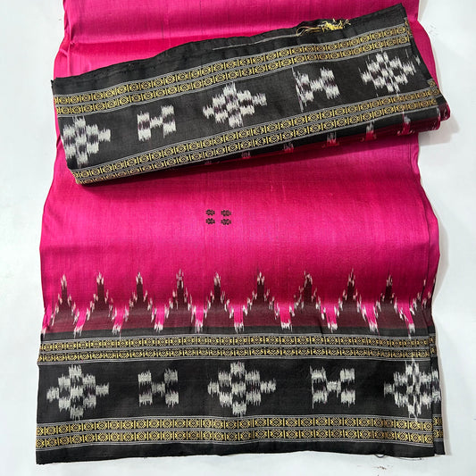 Odisha Handloom Khandua Silk Pasapalli Border Pata Saree from Nuapatna