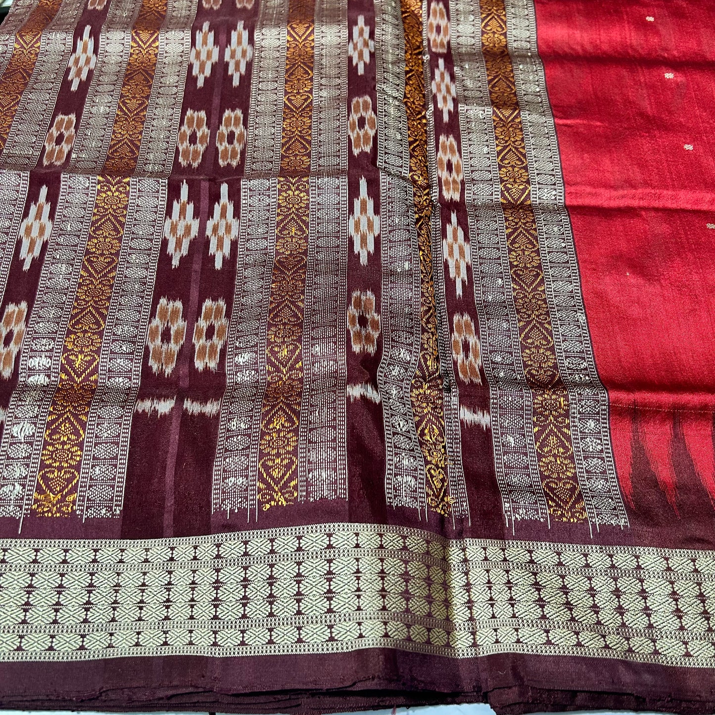 Buy Bomkai Odisha Handloom Pure Silk Sonepuri Saree from New Collection