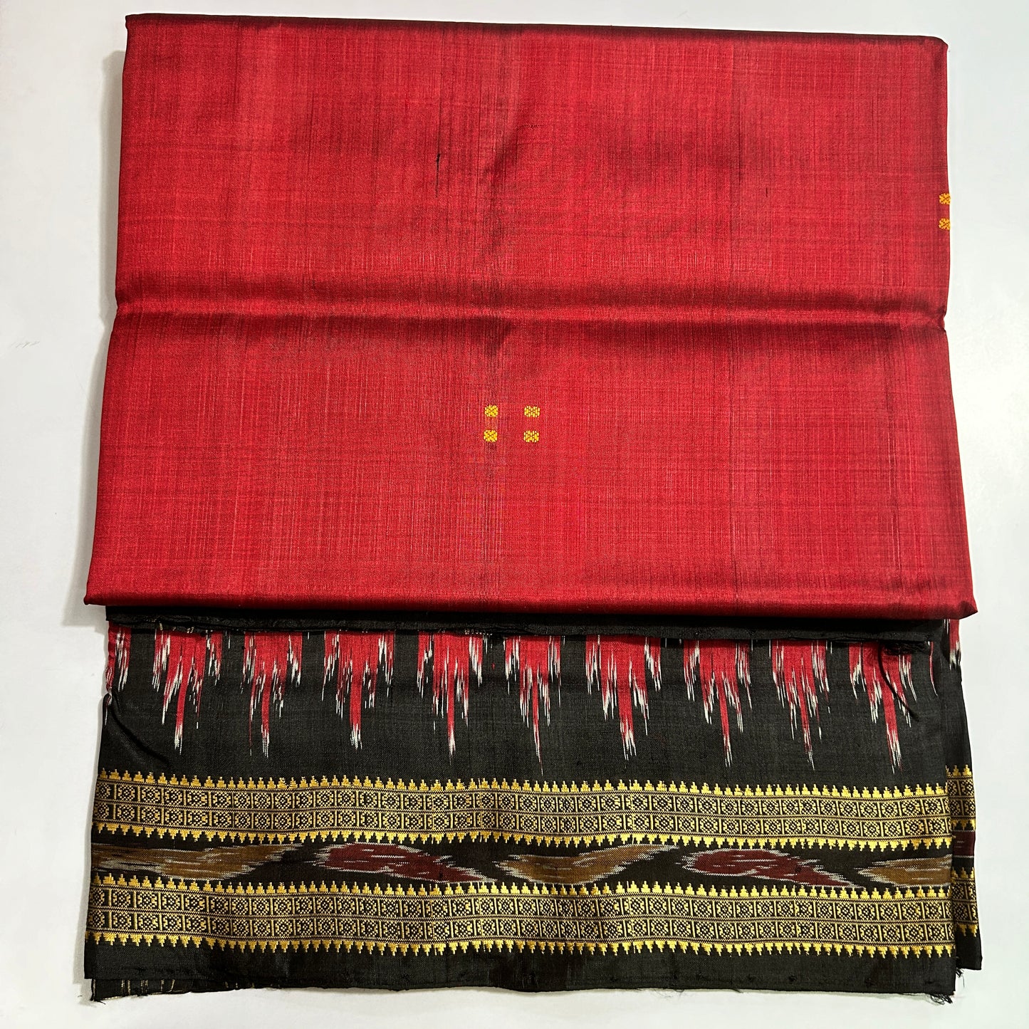 Odisha Handloom Maroon with Black Nuapatna Khandua Silk Saree