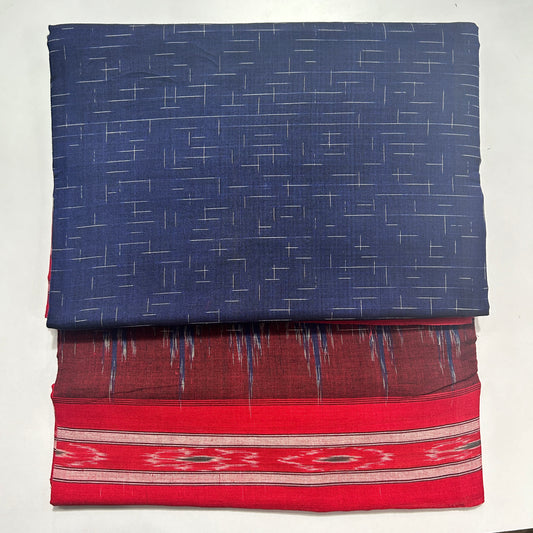 Odisha Handloom Pure Cotton Jharana ikat work maniabandha saree