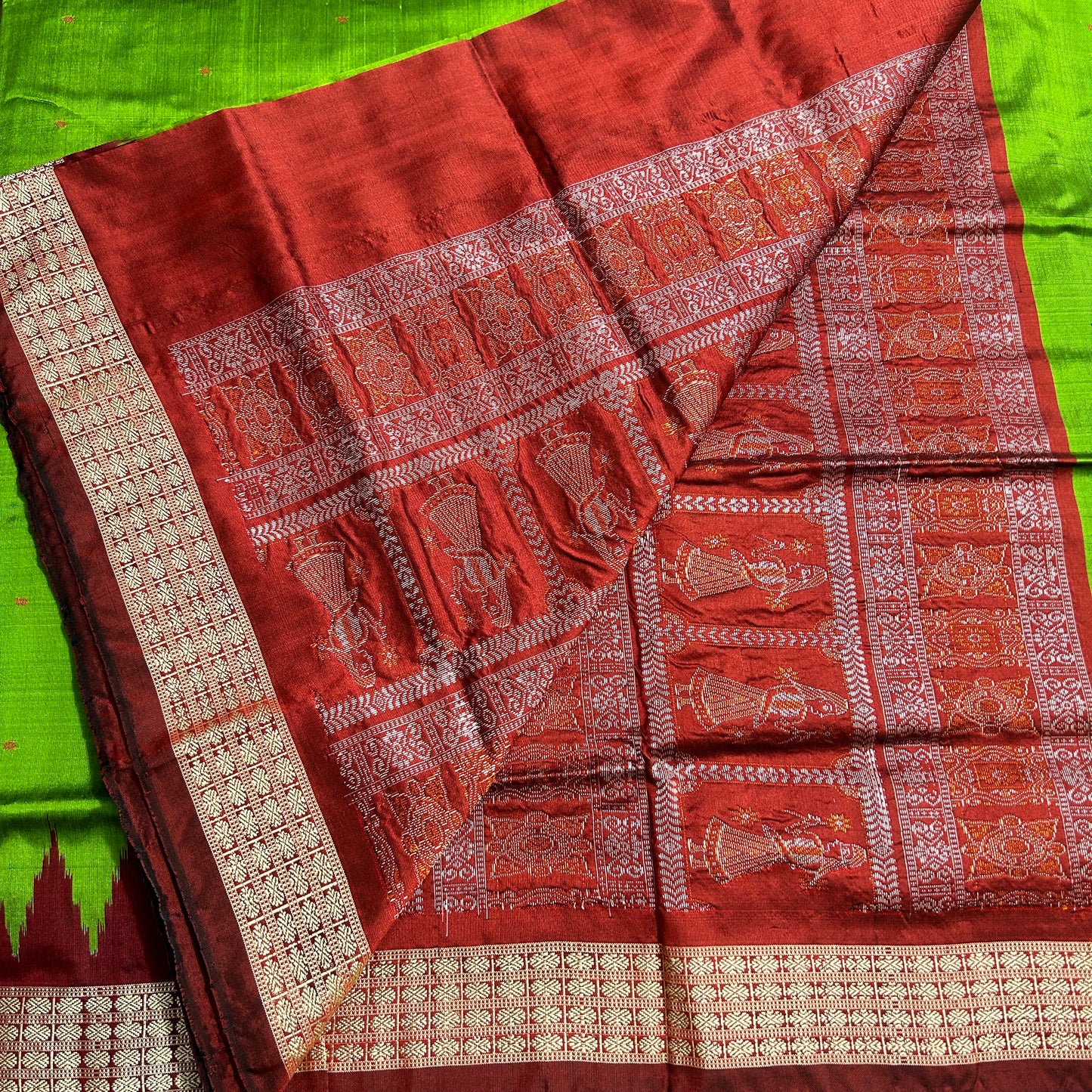 Odisha handloom sambalpuri bomkai design silk saree for wedding