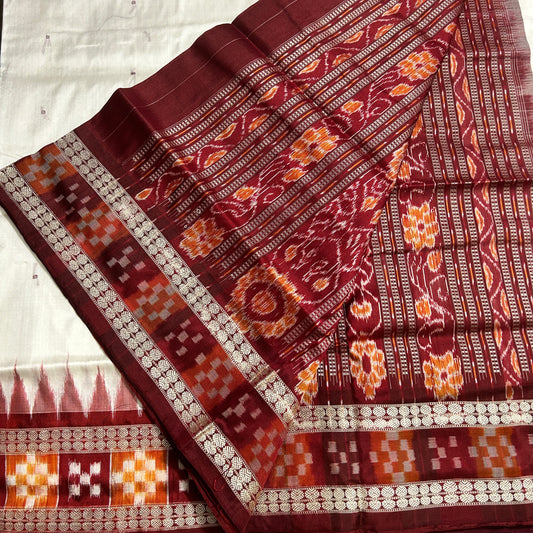 Odisha Handloom Sambalpuri Bomkai Silk Pure Authentic Saree for Party