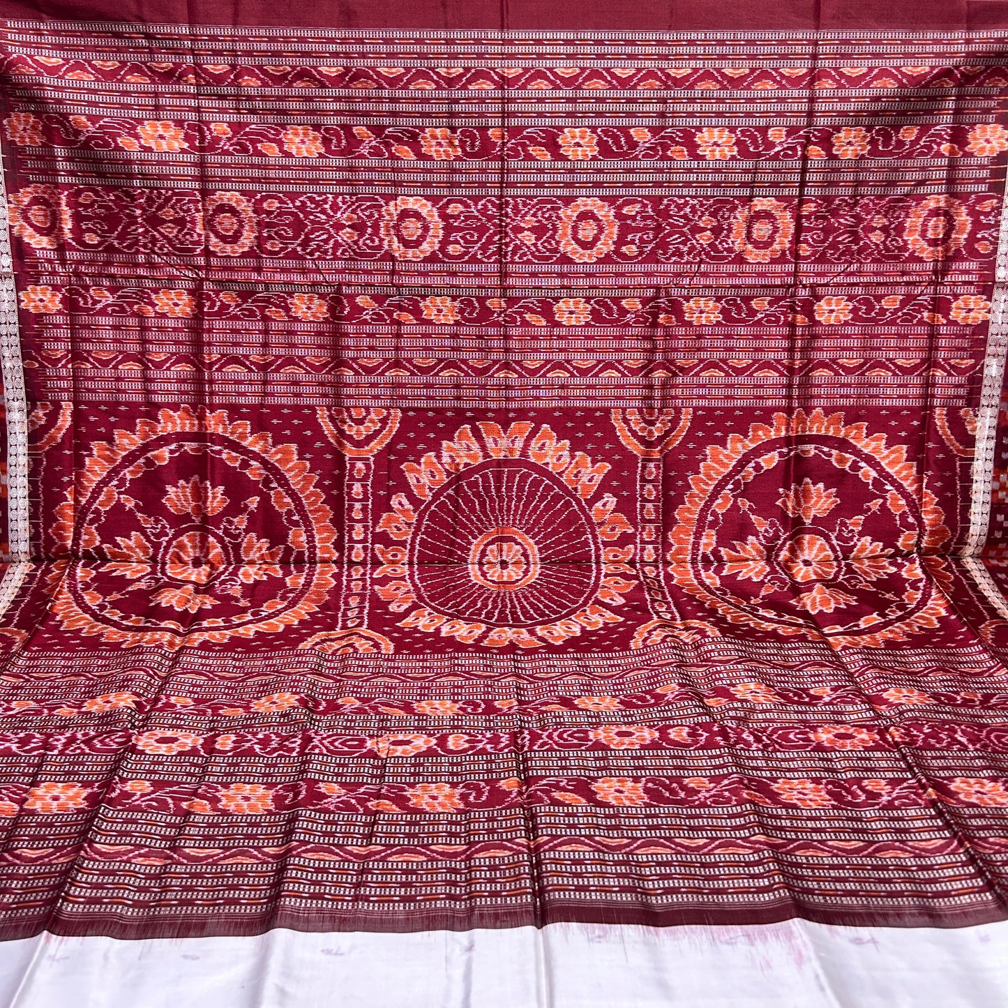 Odisha Handloom Sambalpuri Bomkai Silk Pure Authentic Saree for Party