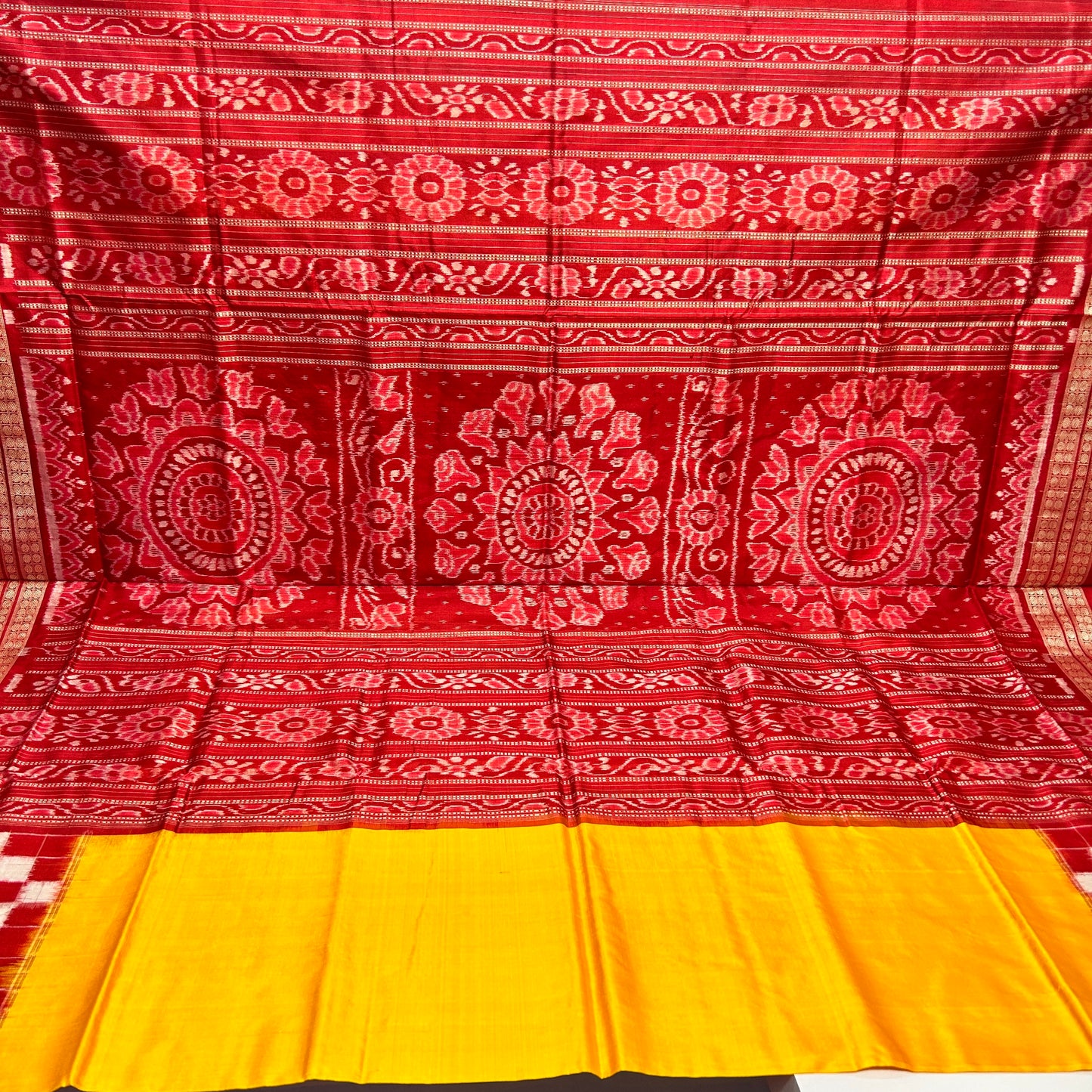 Odisha Handloom Pure Silk Sambalpuri Pasapalli Design Ikat Saree for Women