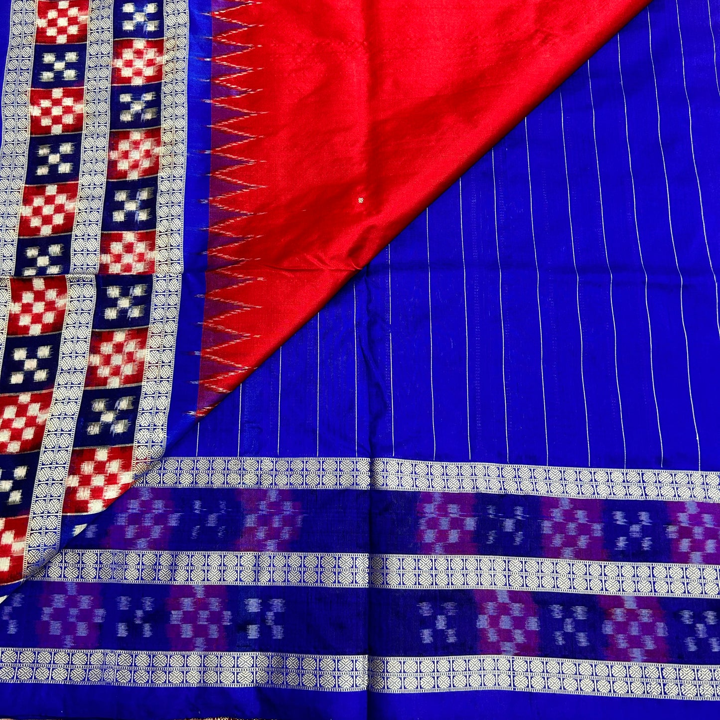 Buy authentic sambalpuri pasapalli ikat silk saree from sonepur with Silkmark | Odisha handloom