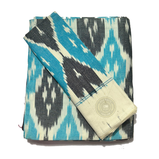 Odisha Handloom Pochampally Design Double ikat pure cotton bedsheet for home