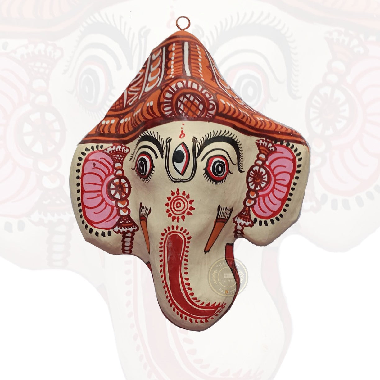 Handicraft Odisha Ganesha Face Mask – Hand-Painted Folk Art for Your Home | Buy Now