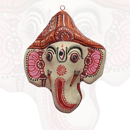 Handicraft Odisha Ganesha Face Mask – Hand-Painted Folk Art for Your Home | Buy Now