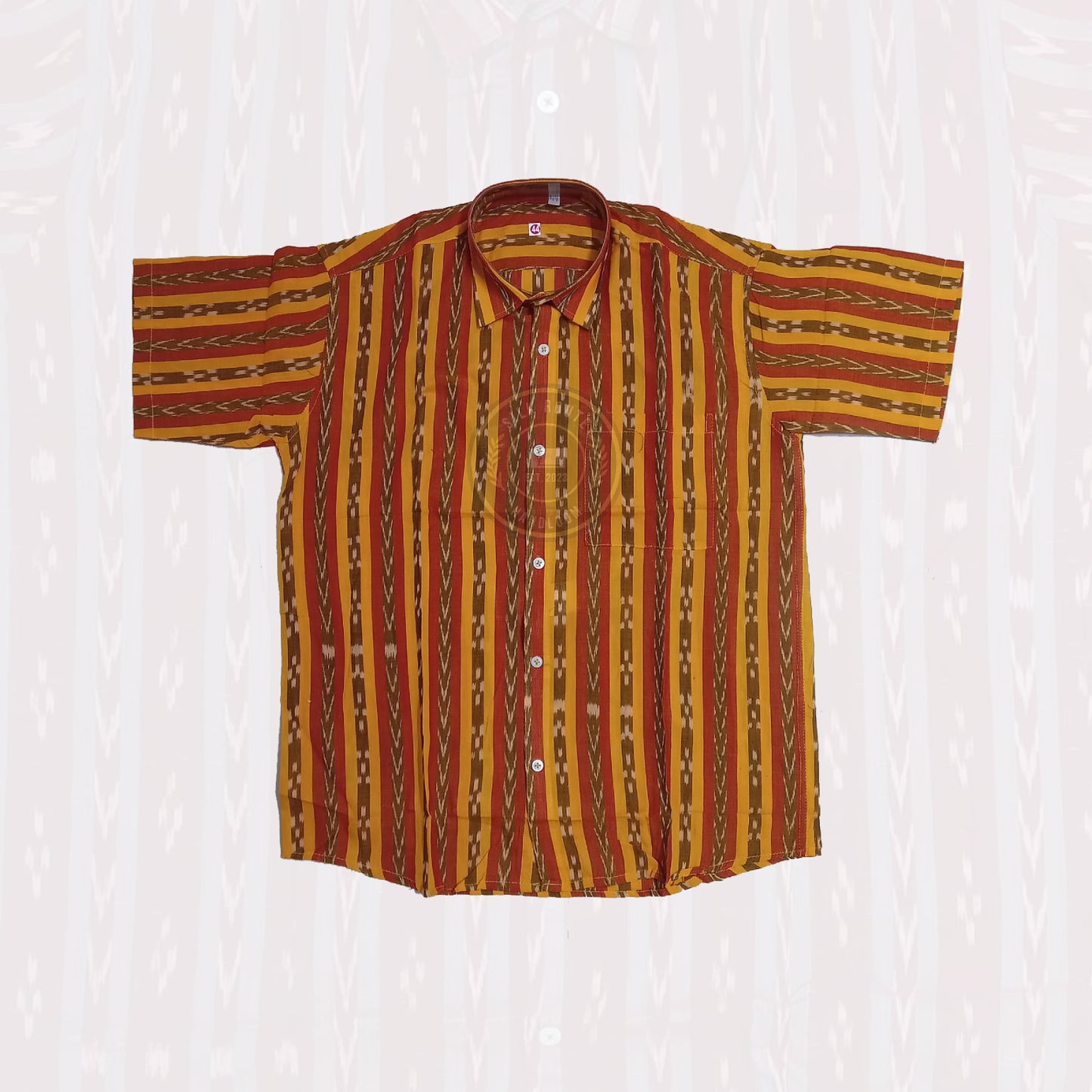 Best price Sambalpuri men’s ikat handloom cotton shirt from Odisha for casual wear.