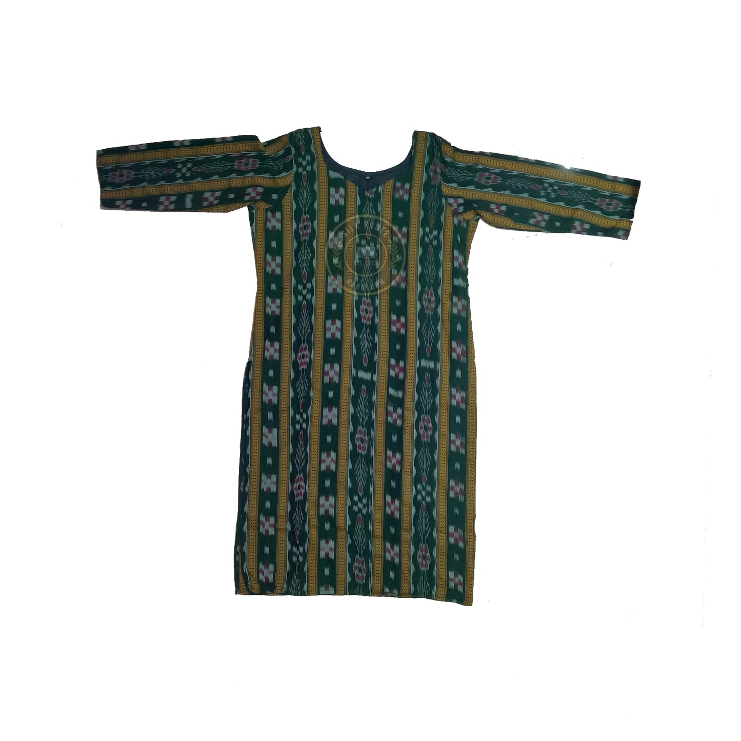 Traditional Odisha ikat bandha cotton handloom kurti for girl for casual wear