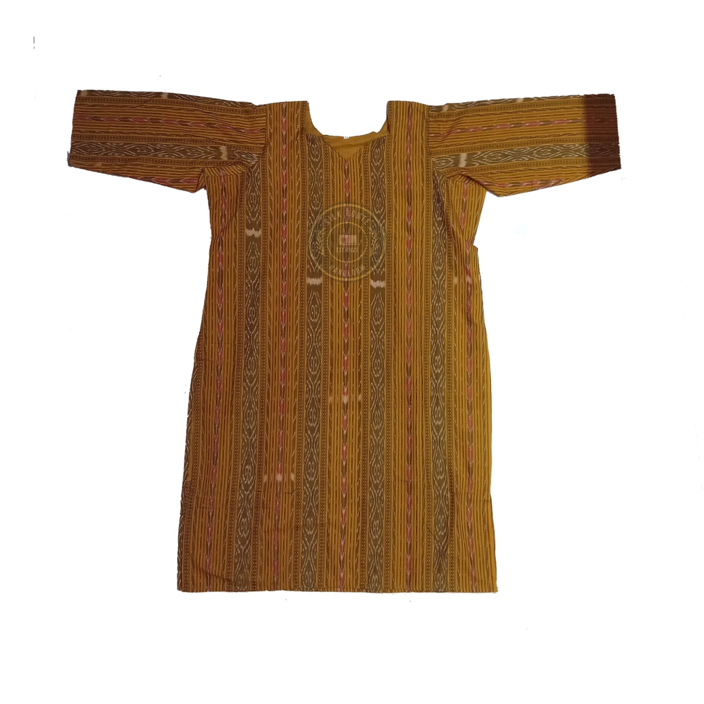 Classic Odisha Sambalpuri handloom ikat cotton kurti for girl for festive wear