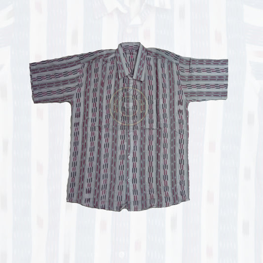 Traditional Odisha Sambalpuri ikat handloom cotton shirt for men.