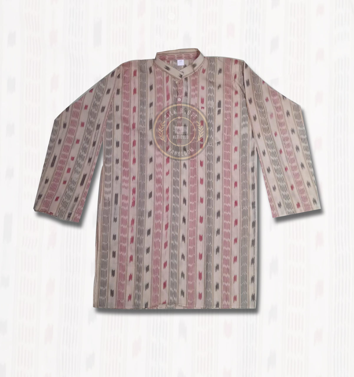 Men’s Odisha Sambalpuri cotton handloom kurta for office and travel wear