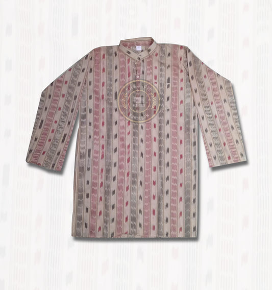 Men’s Odisha Sambalpuri cotton handloom kurta for office and travel wear