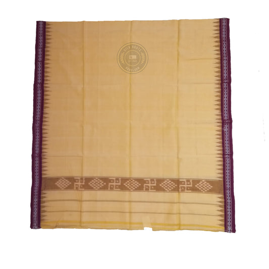 Traditional Odisha Sambalpuri ikat cotton handloom Gamucha for men for puja and daily use.