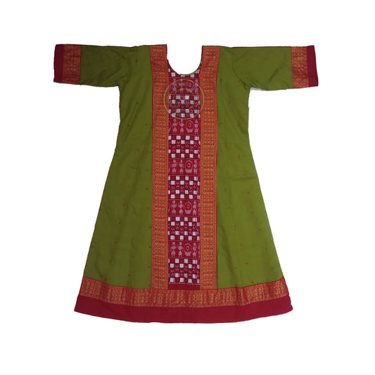 Odisha Sambalpuri handloom cotton long kurti for women for traditional and cultural events