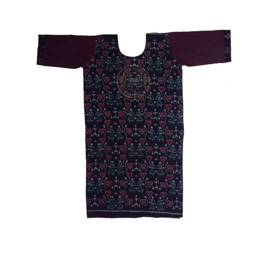 Ethnic Odisha handloom Sambalpuri ikat cotton kurti for festival wear