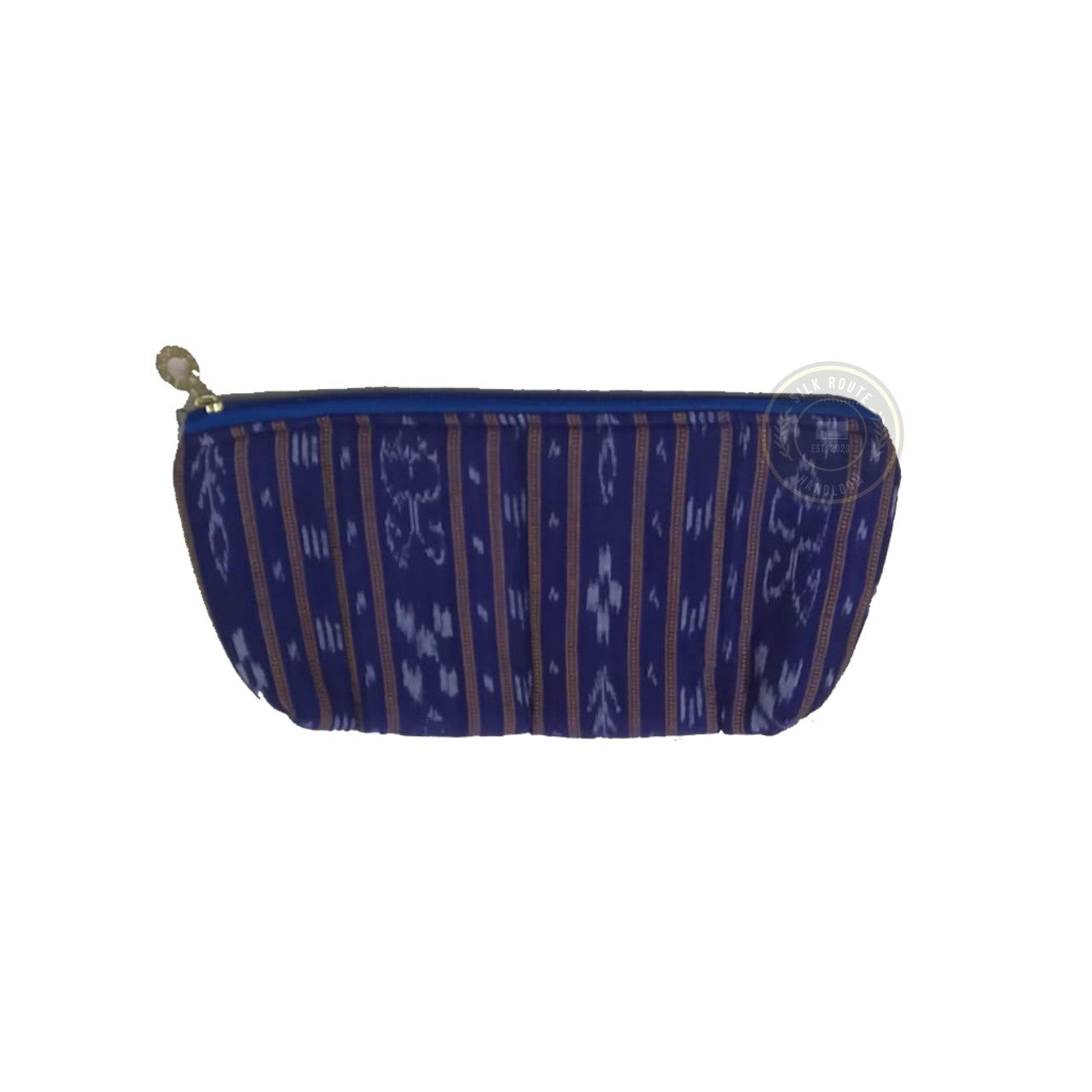 Odisha handloom sambalpuri bandha style artisan-crafted pouch for cosmetics and essentials.