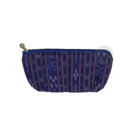 Odisha handloom sambalpuri bandha style artisan-crafted pouch for cosmetics and essentials.