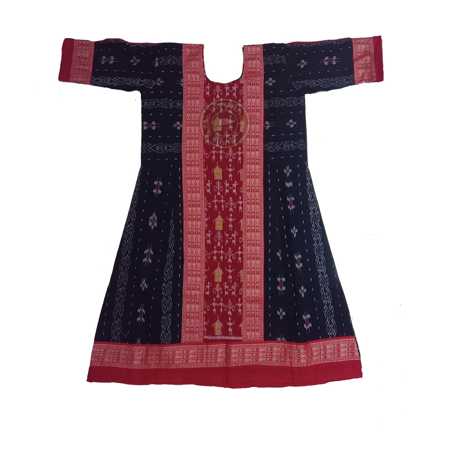 Odisha Sambalpuri cotton handloom long kurti for women for puja and daily wear