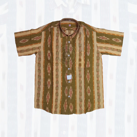 Odisha Sambalpuri handloom ikat cotton shirt for men at affordable price.