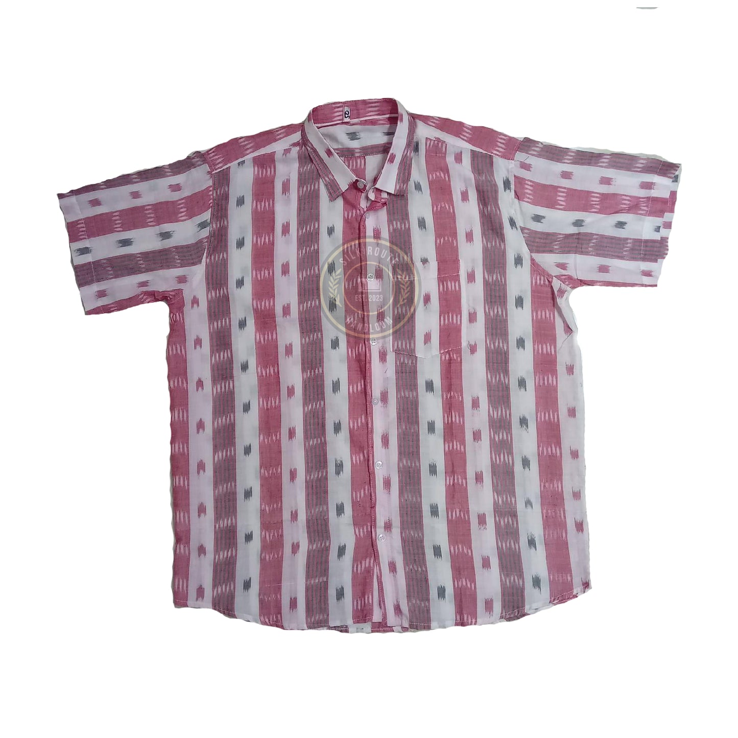 Men’s Odisha Sambalpuri handloom cotton half shirt for travel comfort