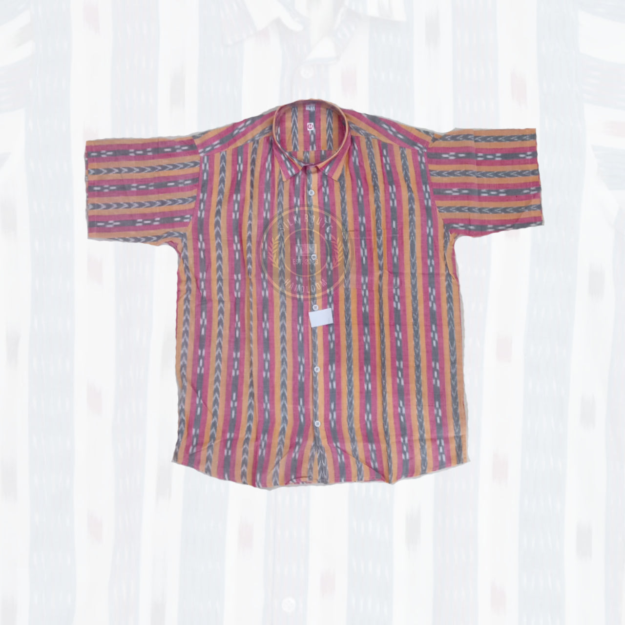 Men’s Odisha Sambalpuri ikat cotton handloom half shirt at cheap price.