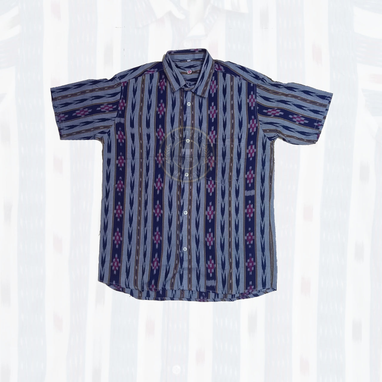 Odisha Sambalpuri cotton handloom ikat shirt for men for travel wear.