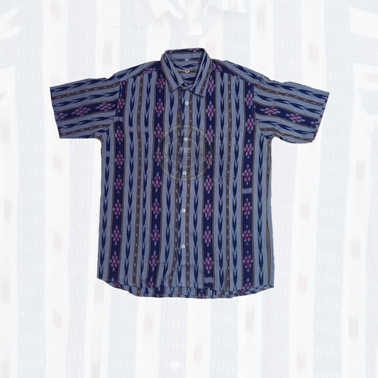 Odisha Sambalpuri cotton handloom ikat shirt for men for travel wear.