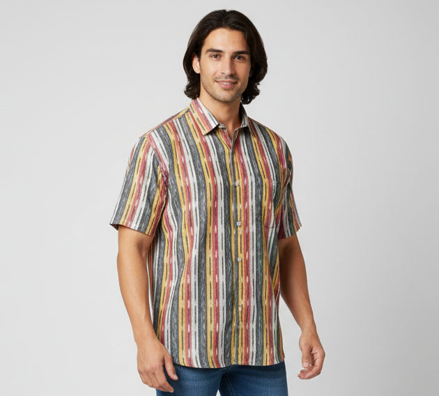 Odisha Handloom Nuapatna cotton Ikat Half Shirt for Men | Best for Summer weather