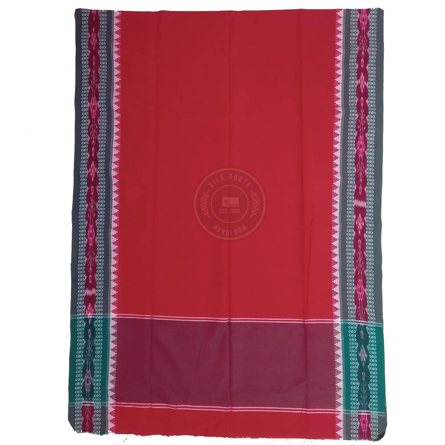 Buy New Design border work cotton sambalpuri dupatta for girls from Bargarh.