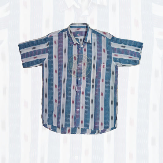 Men’s Odisha Sambalpuri ikat handloom cotton shirt for party and casual wear