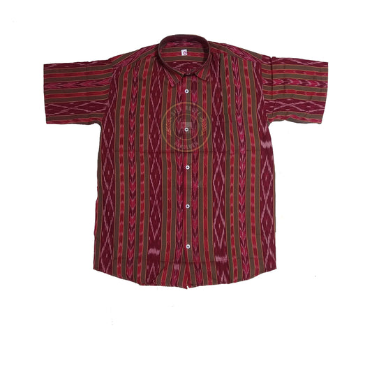 Stylish Odisha Sambalpuri cotton handloom half shirt for men at best price