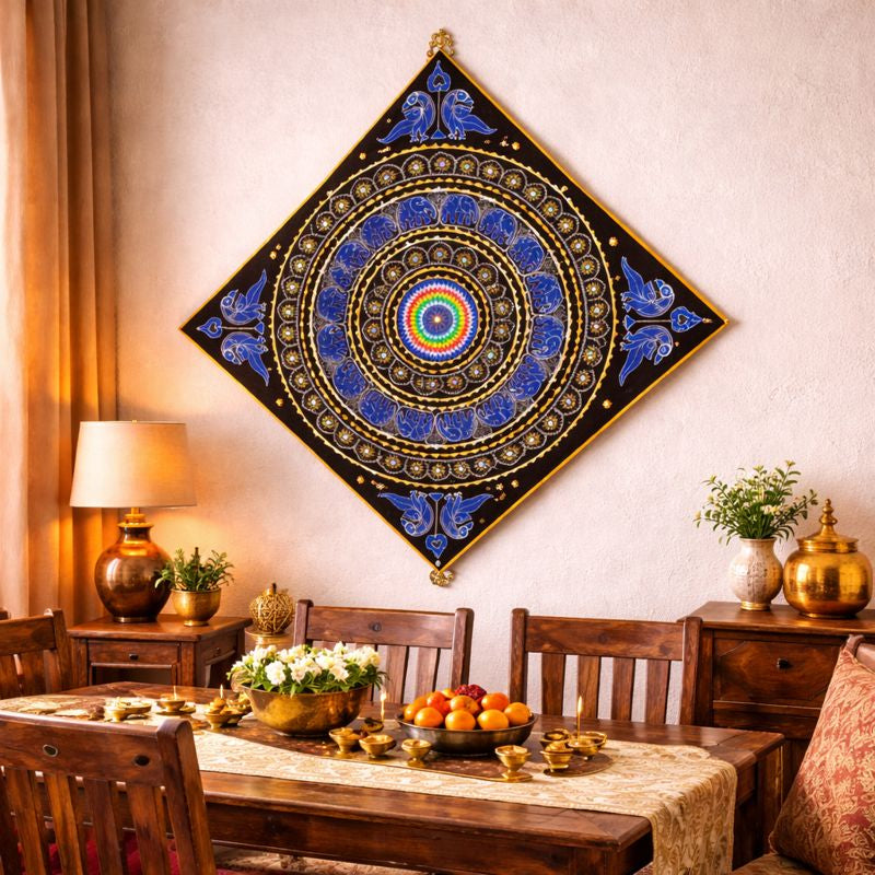 Ethnic Odisha Handcrafted Chandua Applique for Temple, Puja Room and Wall Decor