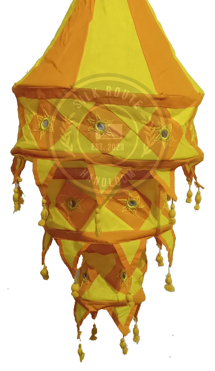 Ethnic Odisha Pipili handicraft Applique Decorative Hanging Lamp for Home & Temple