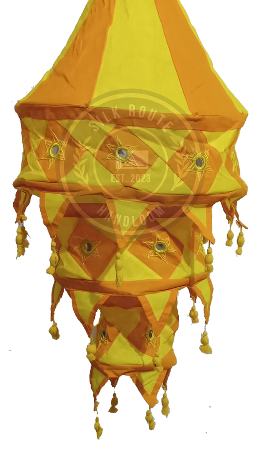 Ethnic Odisha Pipili handicraft Applique Decorative Hanging Lamp for Home & Temple