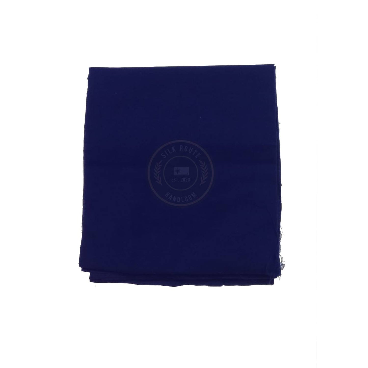 Solid Navy Blue Single Color Cotton Pant Material for Women Odisha Handloom