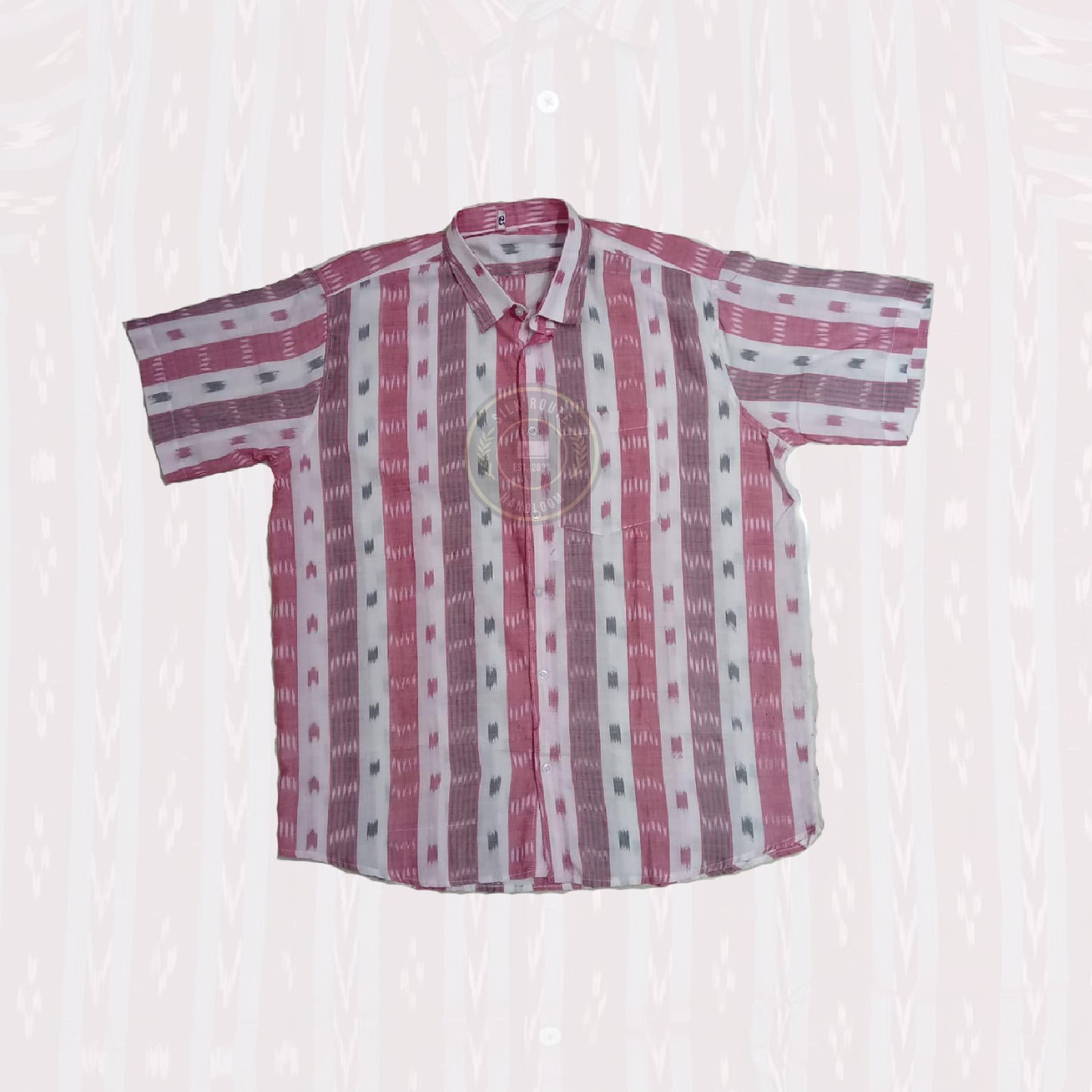 Men’s Odisha Sambalpuri handloom ikat cotton shirt, ideal for daily and travel wear at affordable price