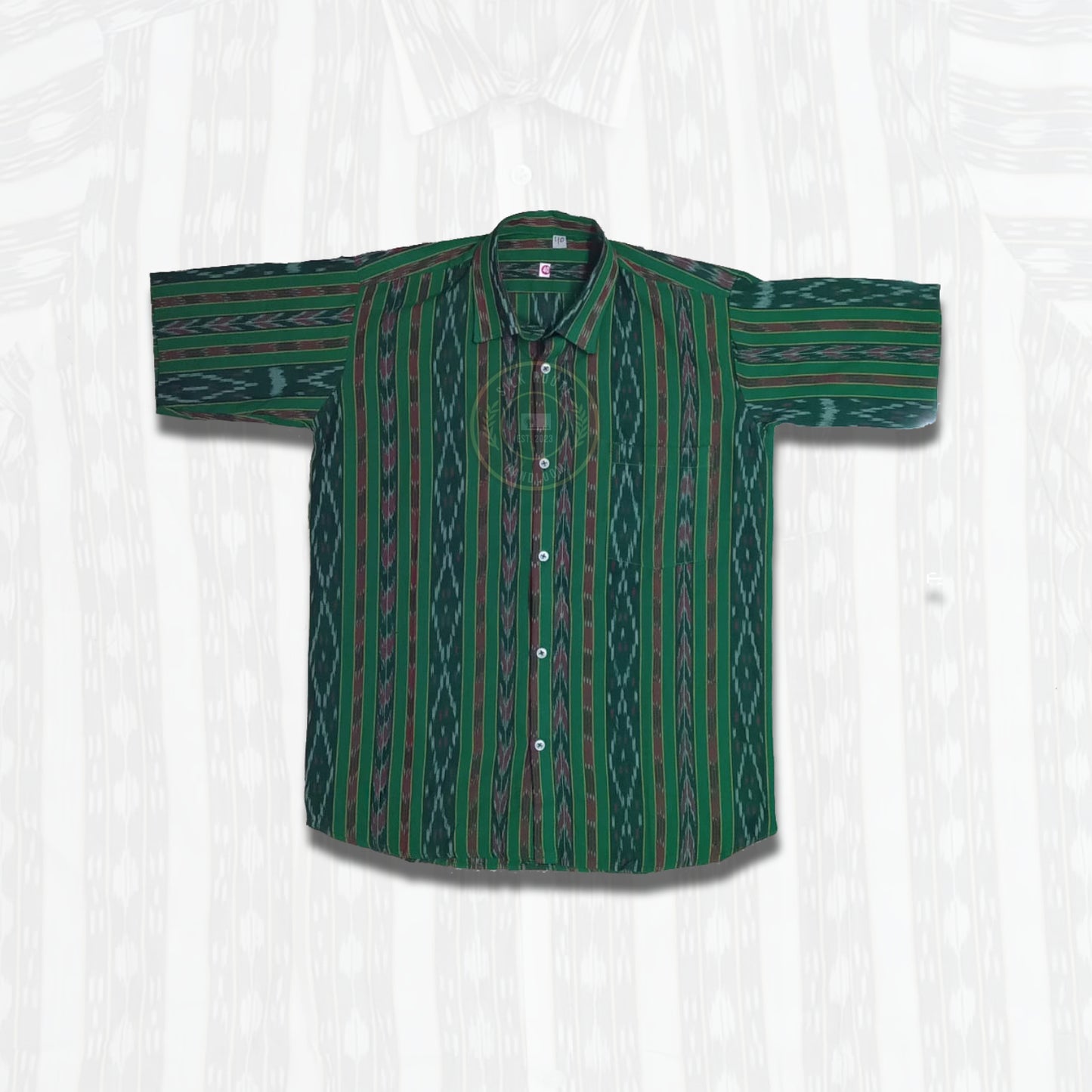 Perfect for daily and party wear at best price, men’s ikat handloom cotton shirt from Odisha