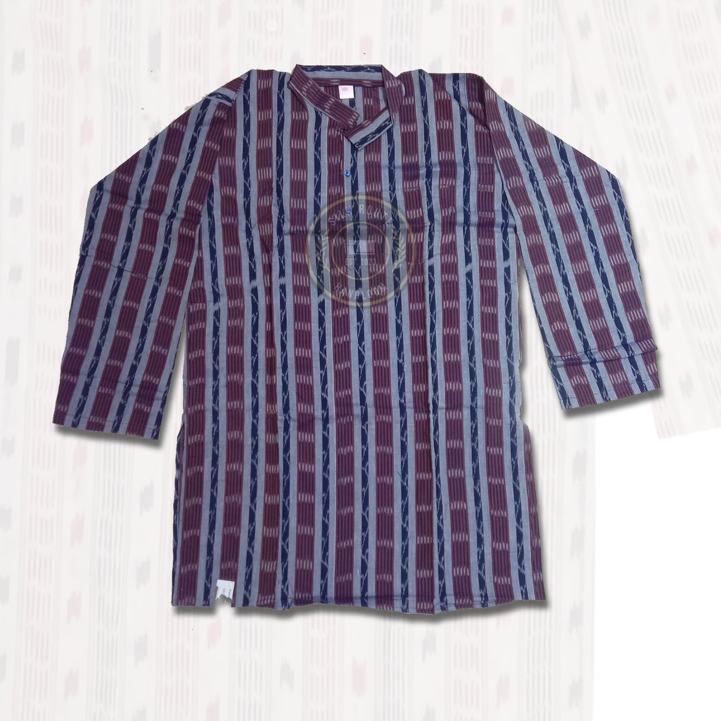 Comfort-fit Odisha Sambalpuri cotton handloom kurta for men for daily wear