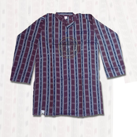 Comfort-fit Odisha Sambalpuri cotton handloom kurta for men for daily wear