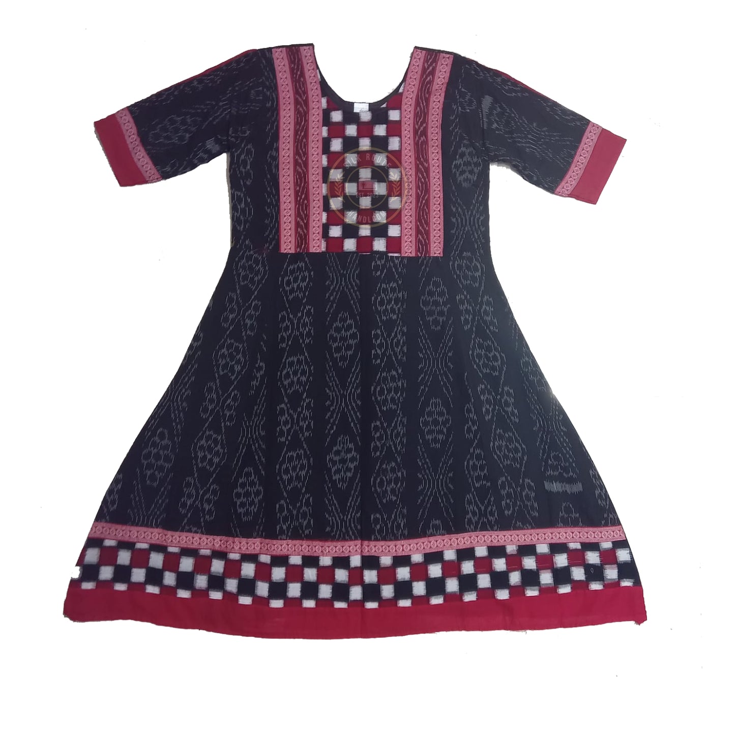 Graceful Odisha Sambalpuri handloom cotton long kurti for women at best price